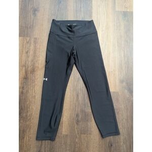Under Armour Capri Womens M Compression High Rise Leggings Black Workout Pull On